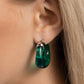 Clear Charm - Green Earring