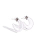 Clear Charm - White Earring