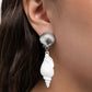 Coastal Collage - White Earring