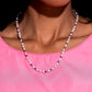 Colorblock Charm - Purple Necklace