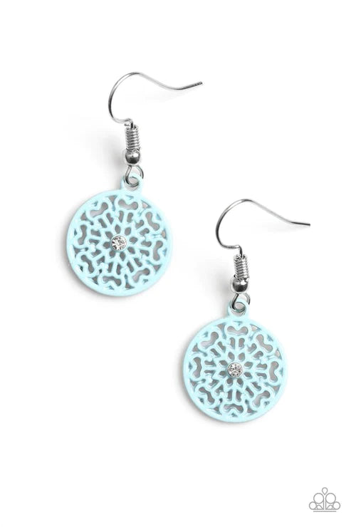 Colorfully Capricious - Blue Earring
