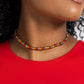 Colorfully GLASSY - Red Necklace