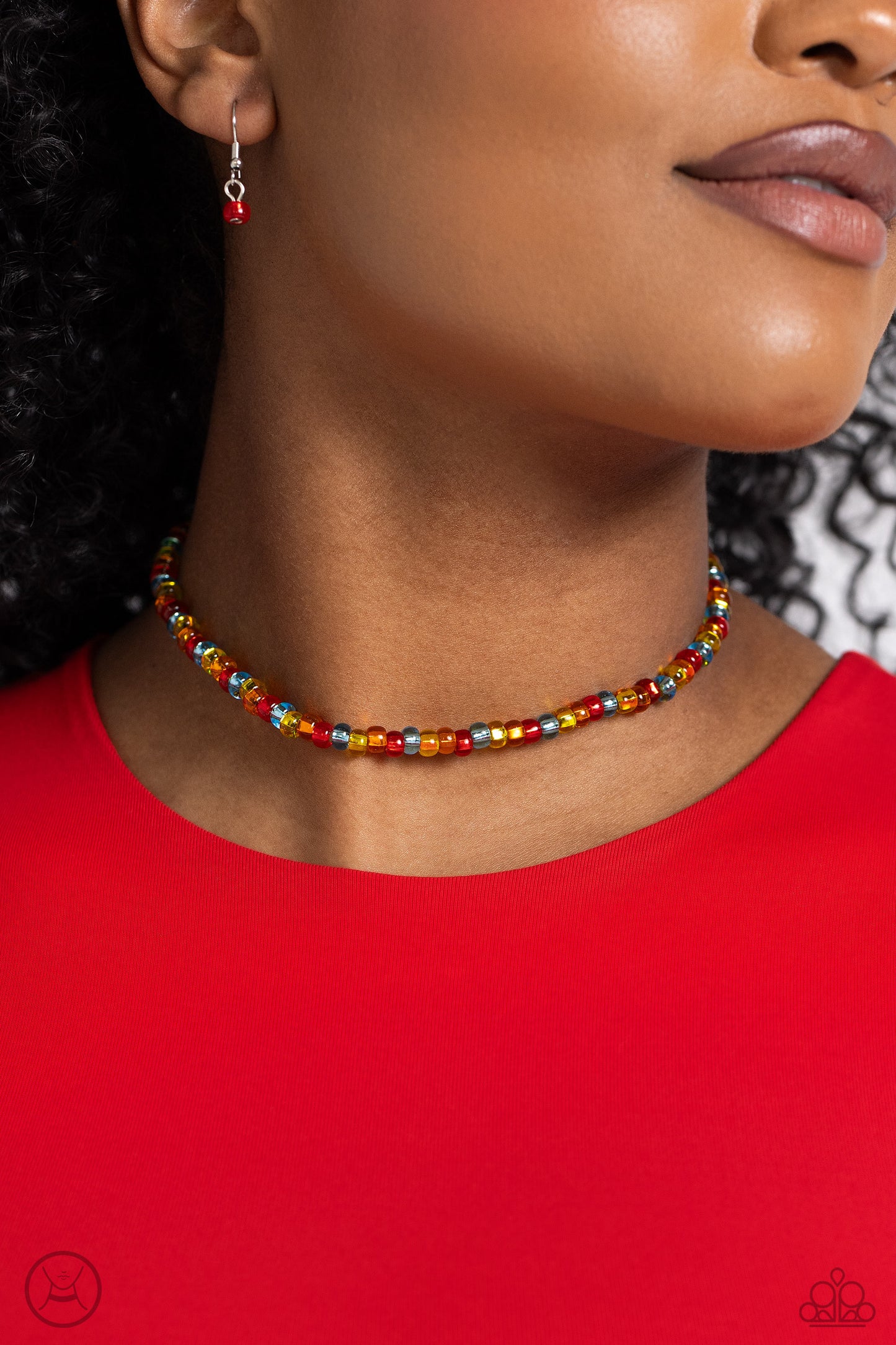 Colorfully GLASSY - Red Necklace