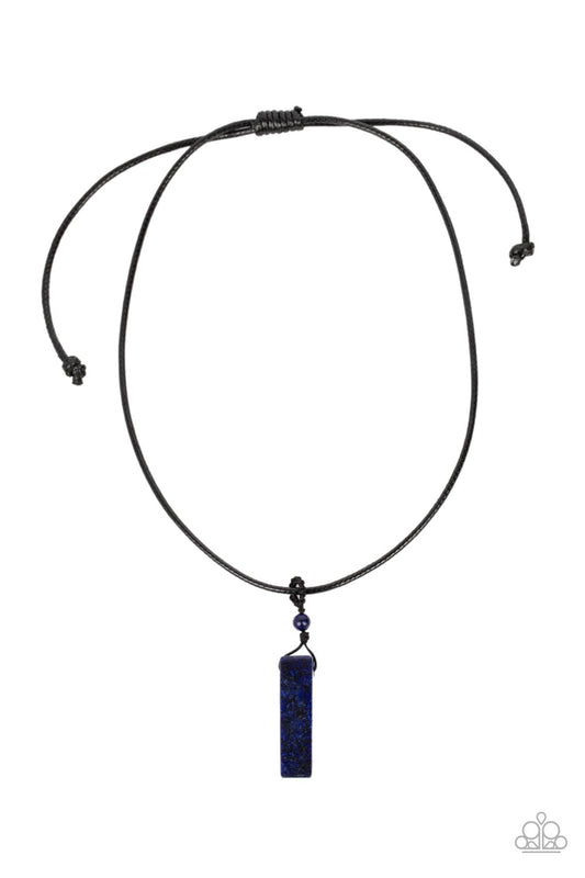 Comes Back ZEN-fold - Blue Necklace