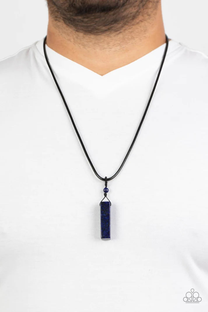 Comes Back ZEN-fold - Blue Necklace