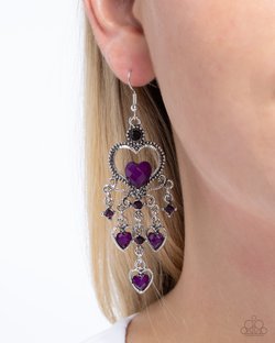 Compassionate Chandelier - Purple Earring