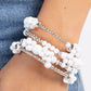 Compelling Clouds - White Bracelet