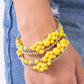 Compelling Clouds - Yellow Bracelet