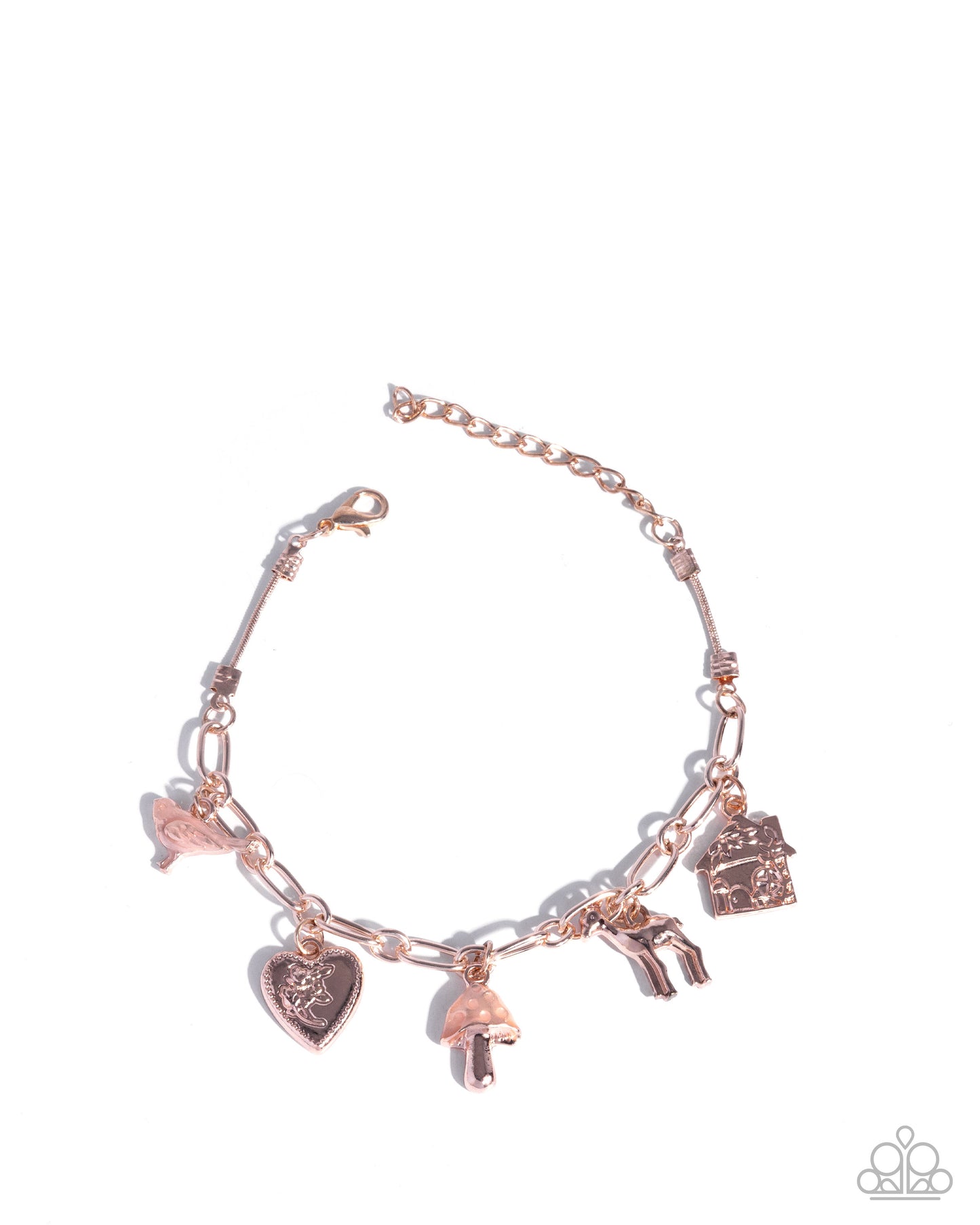 Fairytale Fanfare - Rose Gold Necklace and Fairytale Flourish - Rose Gold Bracelet - Complete Look
