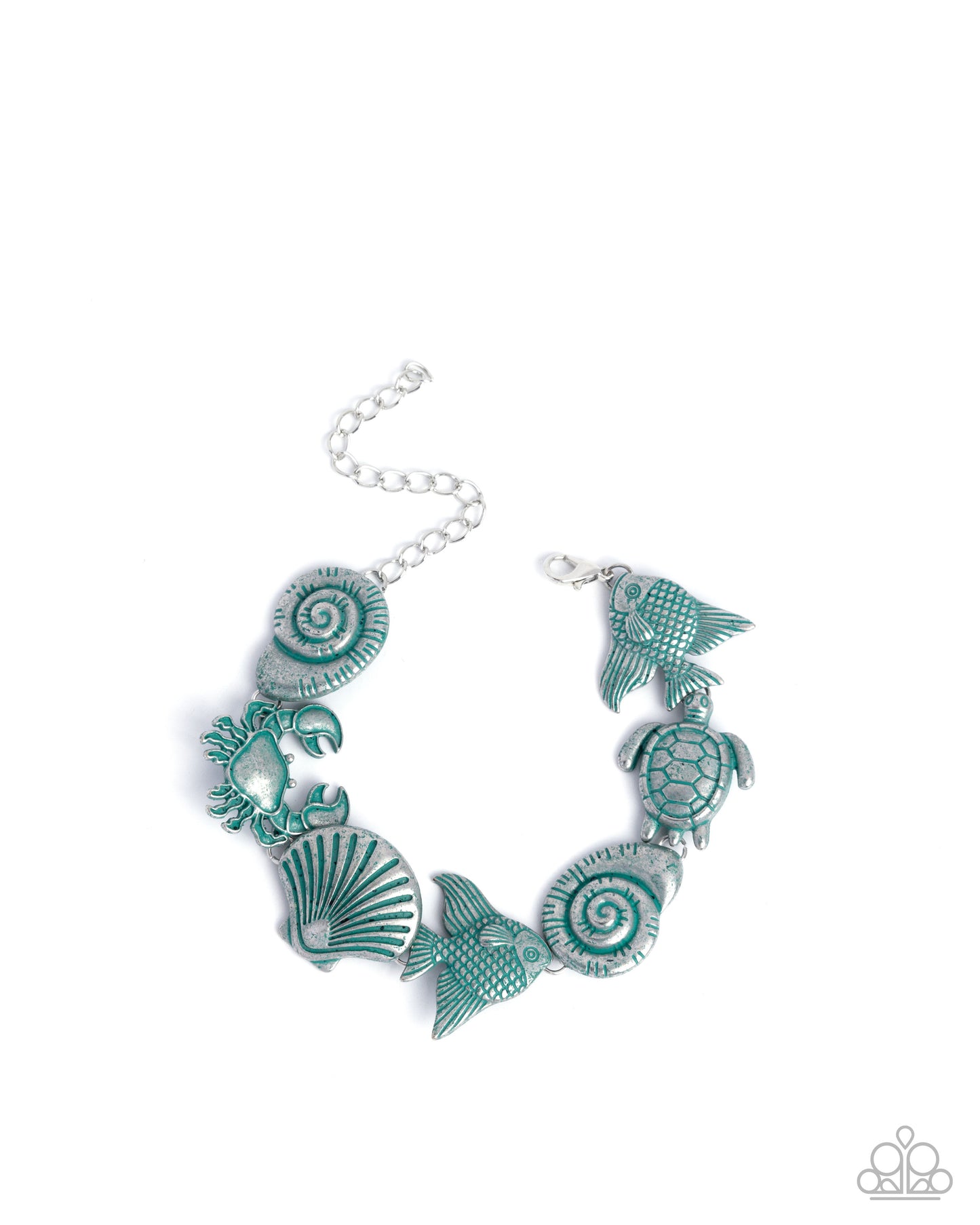 Coastal Shelf - Blue Necklace and Coastal Cay - Blue Bracelet - Complet Look