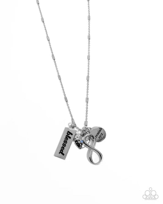 Confidence in Him - Blue Necklace