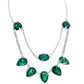 Confident Cascade - Green Necklace