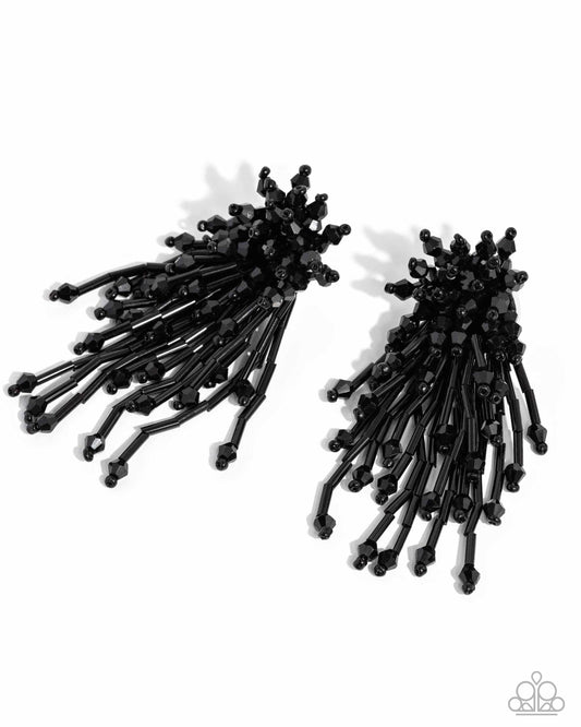 Congratulatory Charm - Black Earring