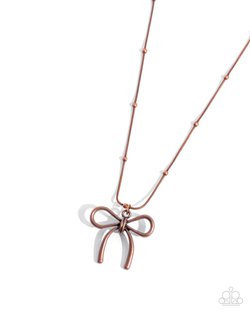 Coquette Chic - Copper Necklace and Coquette Candidate - Copper Earring - Completet Look