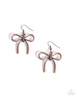 Coquette Chic - Copper Necklace and Coquette Candidate - Copper Earring - Completet Look