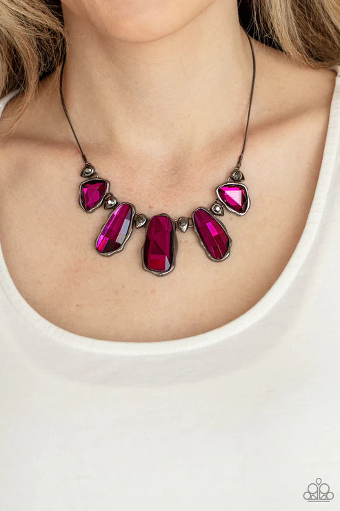 Cosmic Cocktail - Pink Necklace