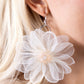 Cosmopolitan Chiffon - White Earring