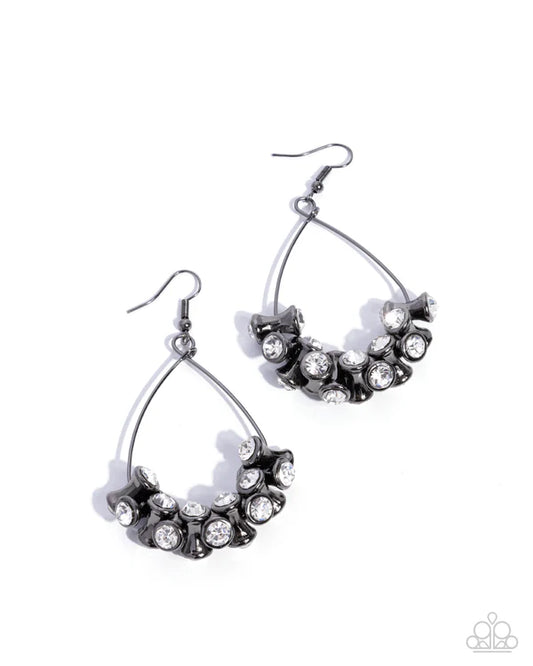 Courageous Chandelier - Black Earring