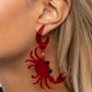 Crab Couture - Red Earring