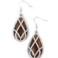 Crawling With Couture - Brown Earring