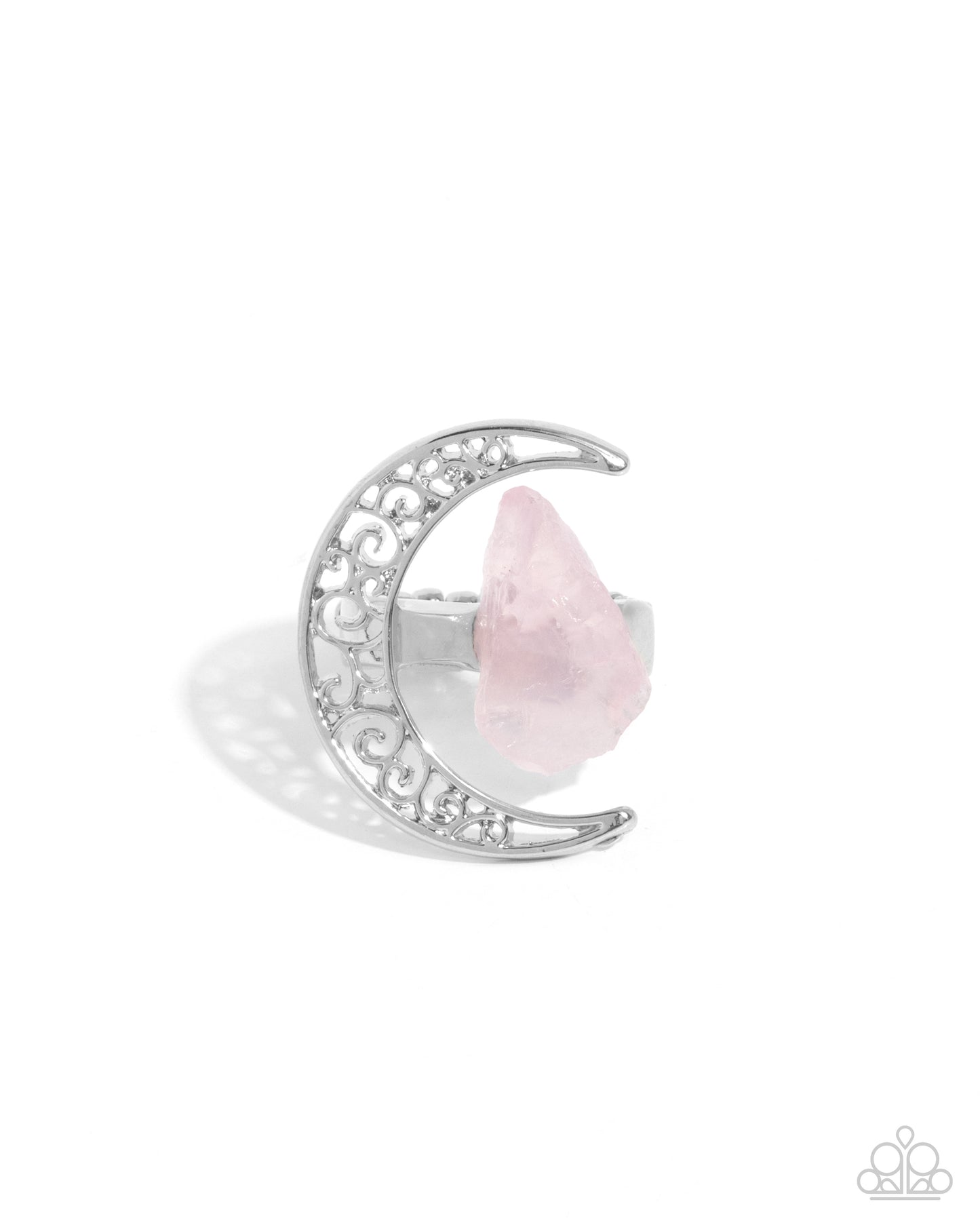 Crescent Charm - Pink Necklace and Planetary Perfection - Pink Ring - Complete Look