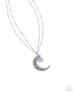 Crescent Charm - Purple Necklace and Planetary Perfection - Purple Ring - Complete Look