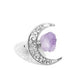 Crescent Charm - Purple Necklace and Planetary Perfection - Purple Ring - Complete Look
