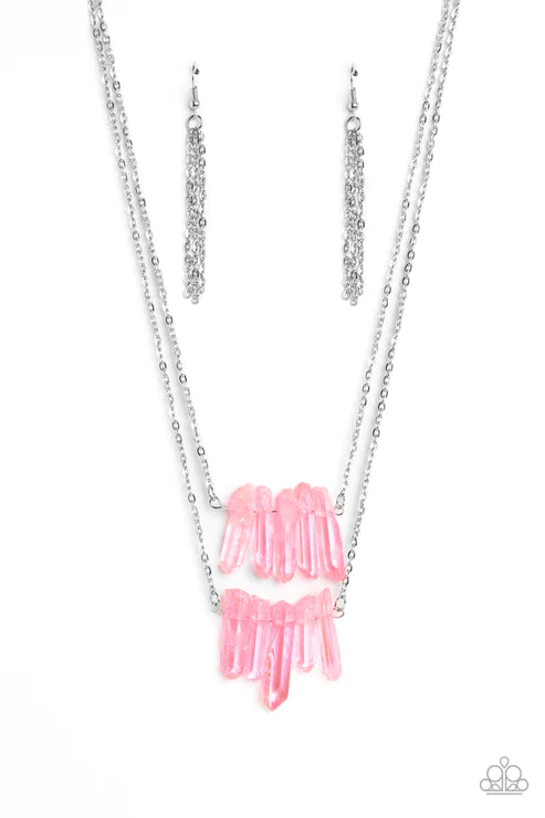 Crystal Catwalk - Pink Necklace