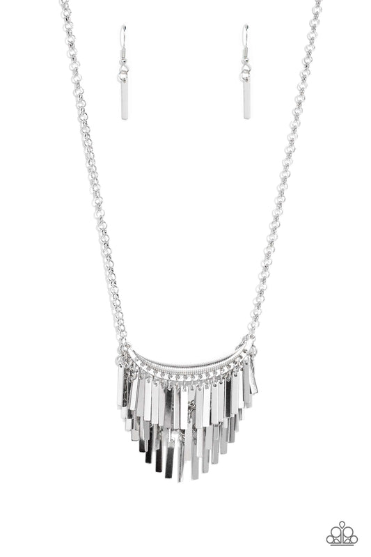 Cue the Chandelier - Silver Necklace