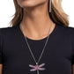 DRAGONFLY to the Sky - Purple Necklace