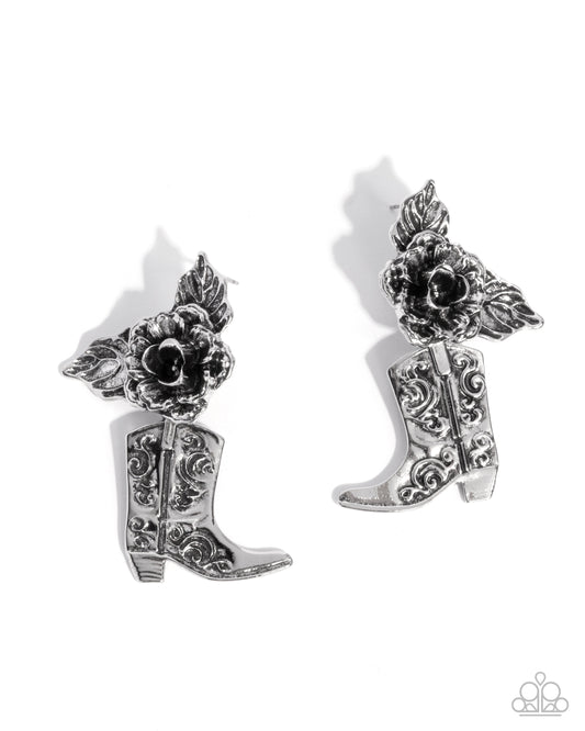 Dancing Boots - Silver Earring
