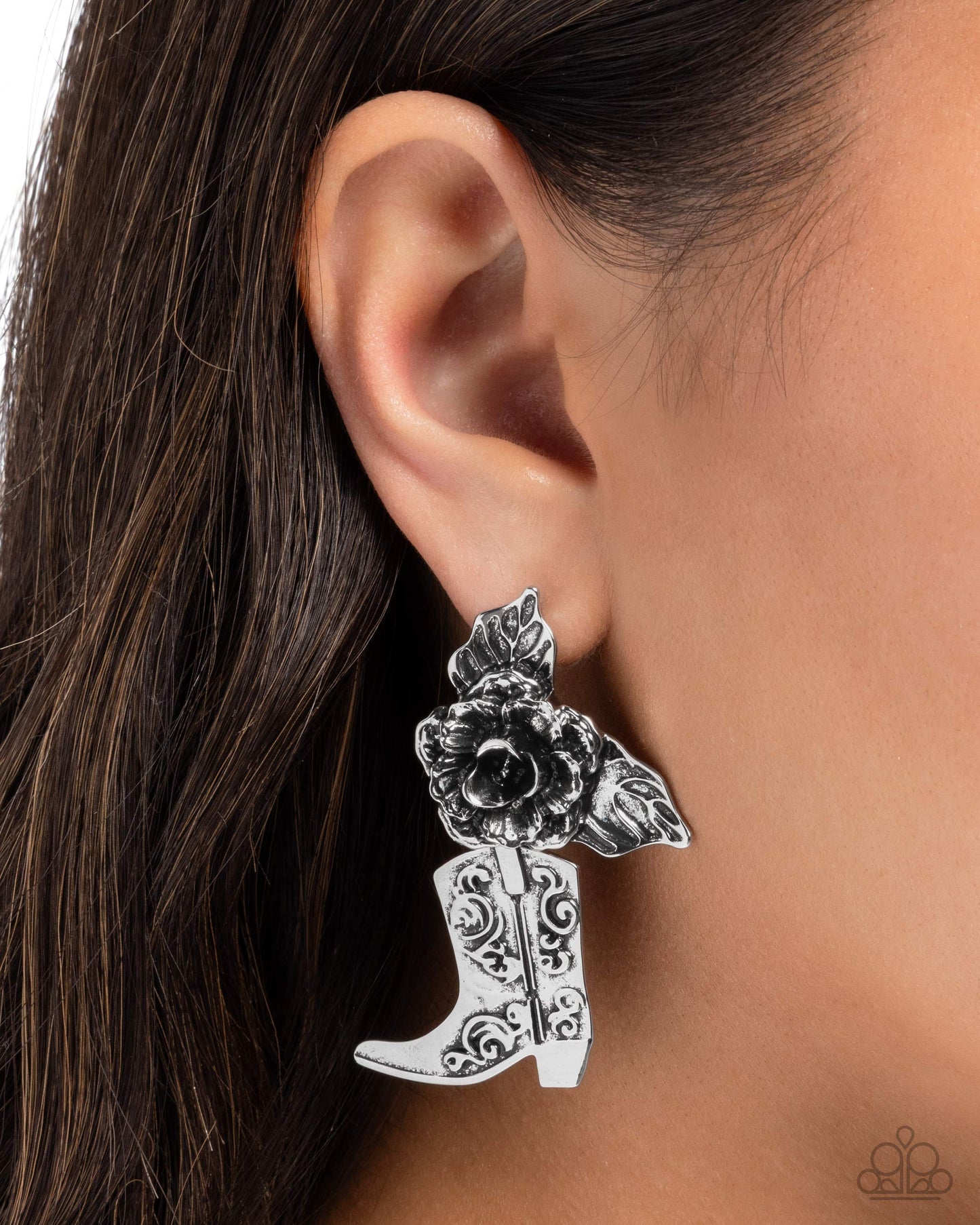 Dancing Boots - Silver Earring