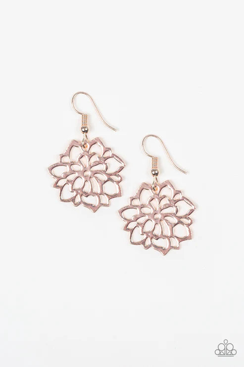 Darling Dahlia - Rose Gold Earring