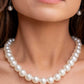 Dashing Definition - White Necklace