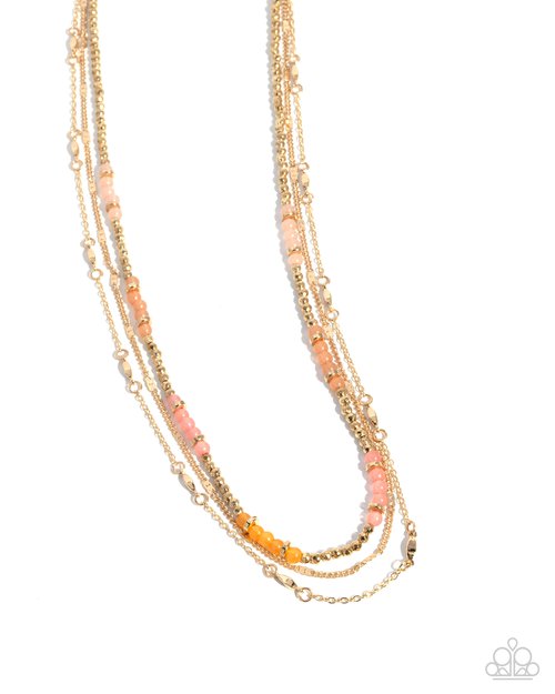 Daydreaming Decadence - Orange Necklace