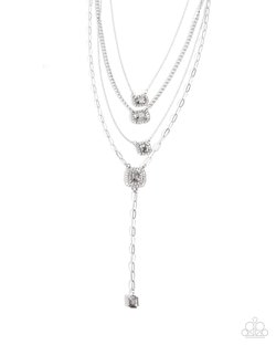 Dazzle and Stretch  -Silver Necklace