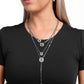 Dazzle and Stretch  -Silver Necklace