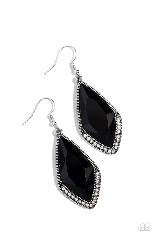 Deco Dazzle - Black Earing