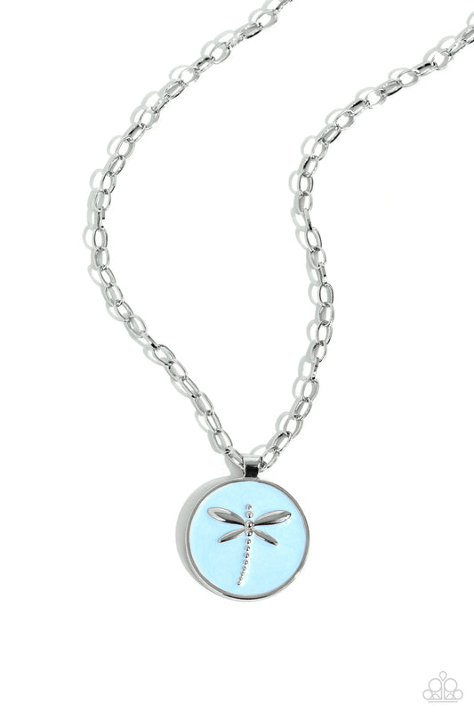 Decorative Dragonfly - Blue Necklace