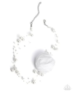 Delicate Debutante - White Necklace