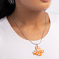 Detailed Dance - Orange Necklace