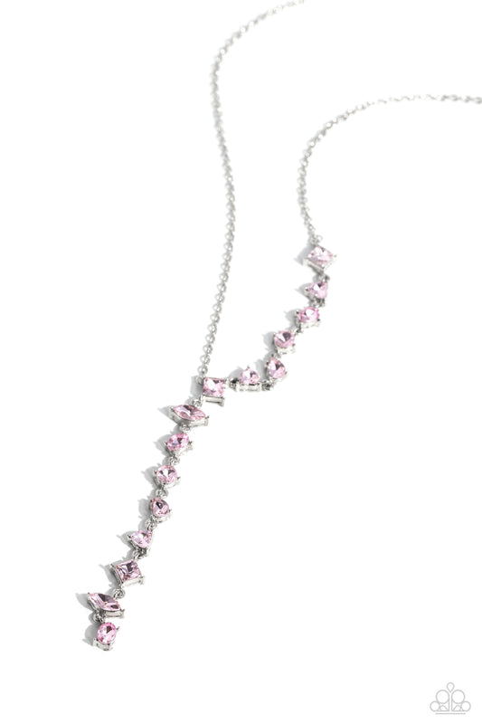 Diagonal Daydream - Pink Necklace