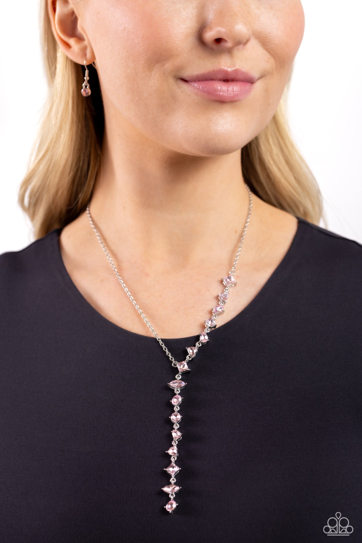 Diagonal Daydream - Pink Necklace