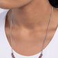Dicey Demure - Red Necklace