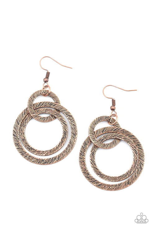 Distractingly Dizzy - Copper Earring