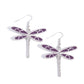 Dragonfly Descent - Purple Earring