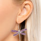 Dragonfly Descent - Purple Earring