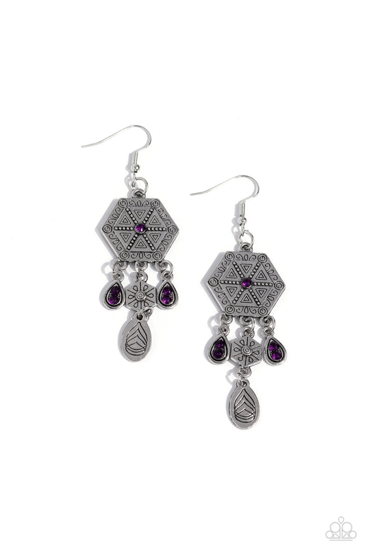 Dreamcatcher Delight - Purple Earring