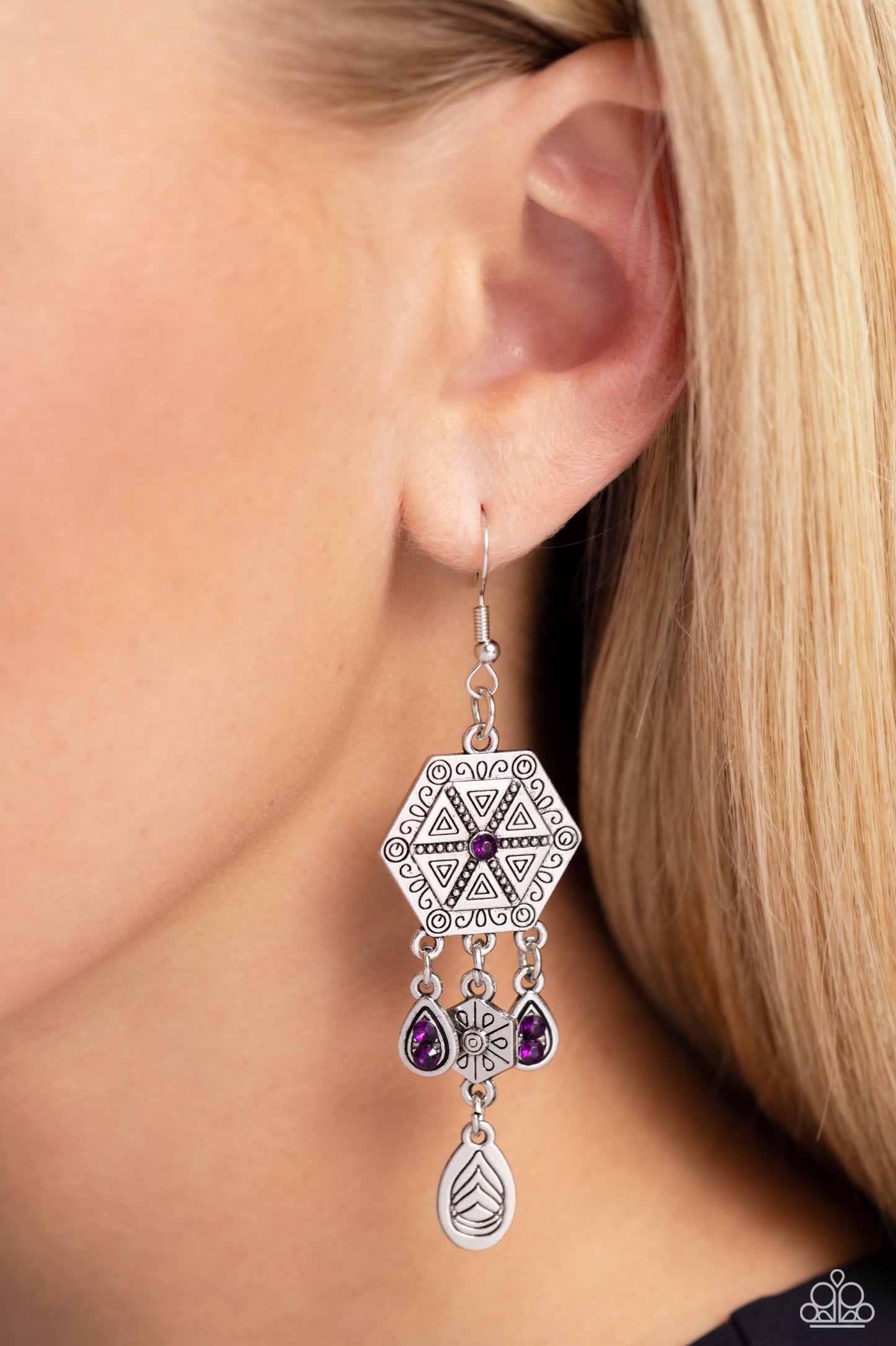 Dreamcatcher Delight - Purple Earring