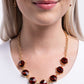 Drowning in Dazzle - Brown Necklace